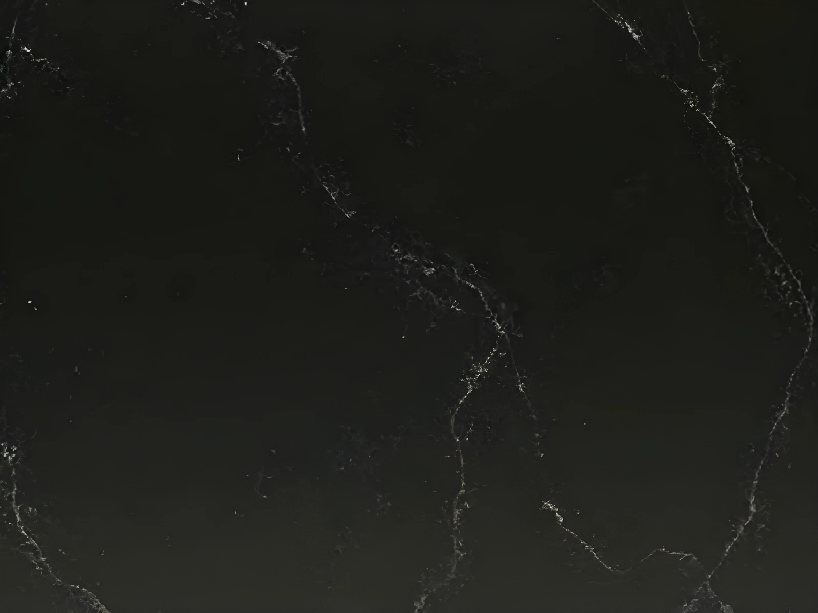 Black and dark quartz worktop — bold statement kitchen surface